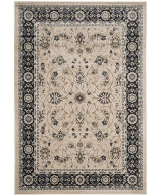 Lyndhurst LNH340 Light Beige and Anthracite 5'3" x 7'6" Area Rug