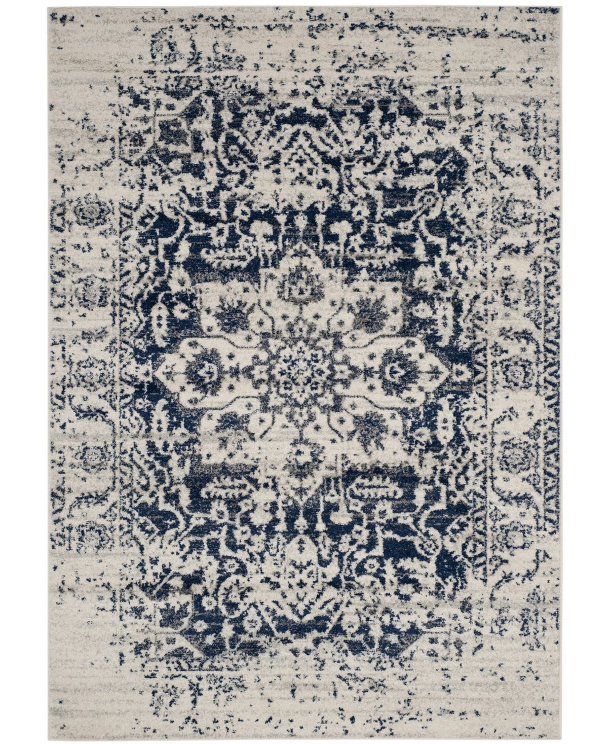 Safavieh Madison MAD603D Cream and Navy 10' x 14' Area Rug - Cream