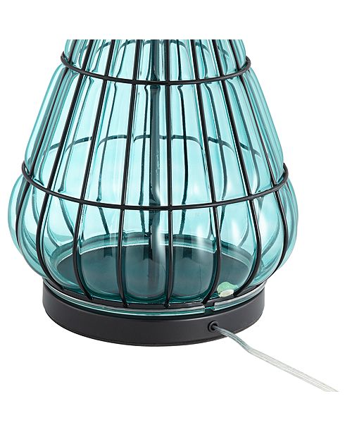 Pacific Coast Metal Cage And Aqua Glass Table Lamp Reviews