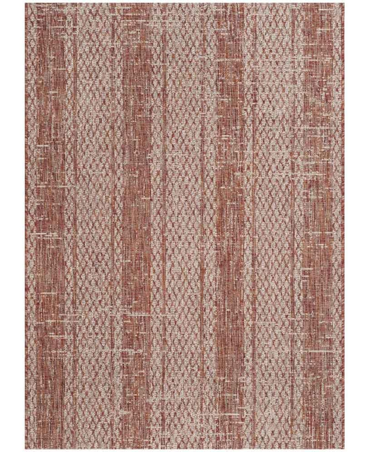 Safavieh Courtyard Light Beige and Terracotta 8' x 11' Sisal Weave Outdoor Area Rug - Beige