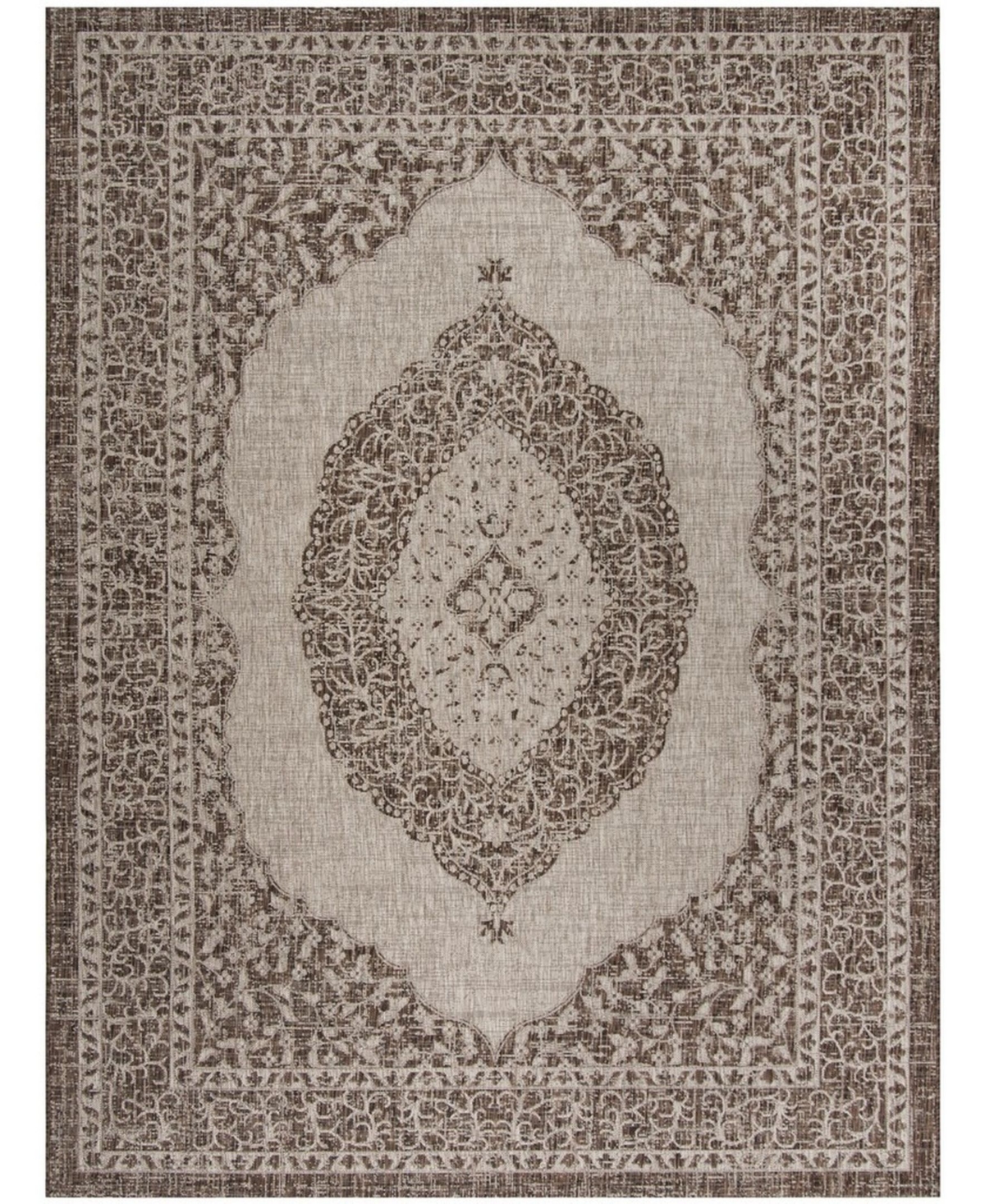 Safavieh Courtyard Light Beige and Light Brown 8' x 11' Sisal Weave Outdoor Area Rug - Light Blue