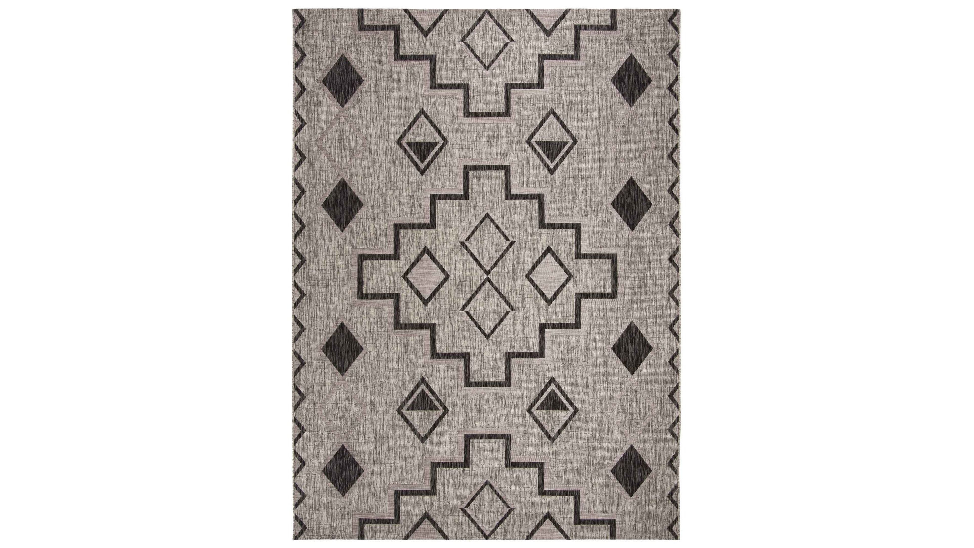Safavieh Courtyard CY8533 Gray and Black 8' x 11' Outdoor Area Rug