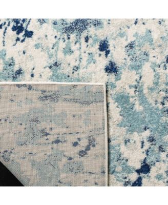 Evoke EVK284 Ivory and Blue 5'1" x 7'6" Area Rug