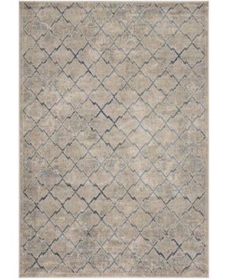 Brentwood BNT809 Light Gray and Blue 8' x 10' Area Rug