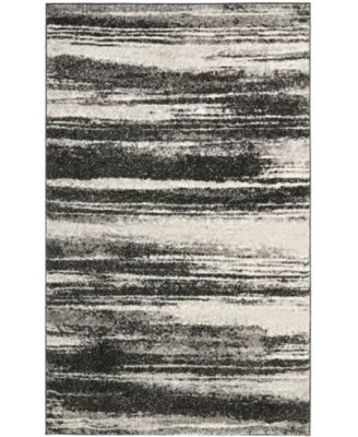 Retro RET2693 Dark Gray and Light Gray 8' x 10' Area Rug