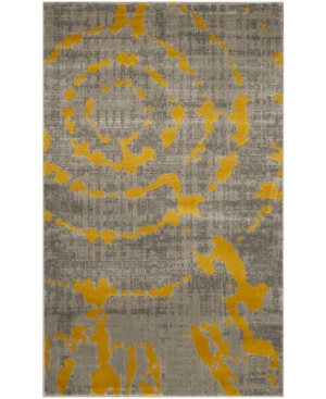 Safavieh Porcello Light Gray and Yellow 3' x 5' Area Rug