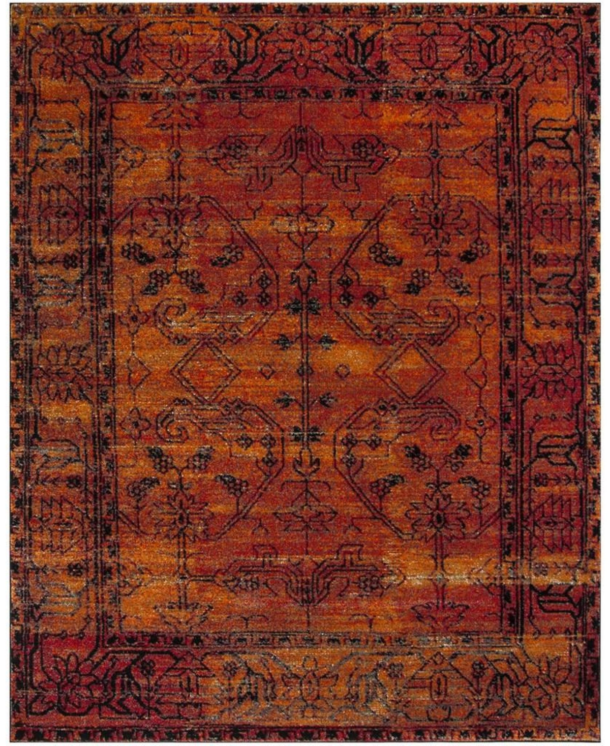 Safavieh Vintage Hamadan Orange 9' x 12' Area Rug - Orange