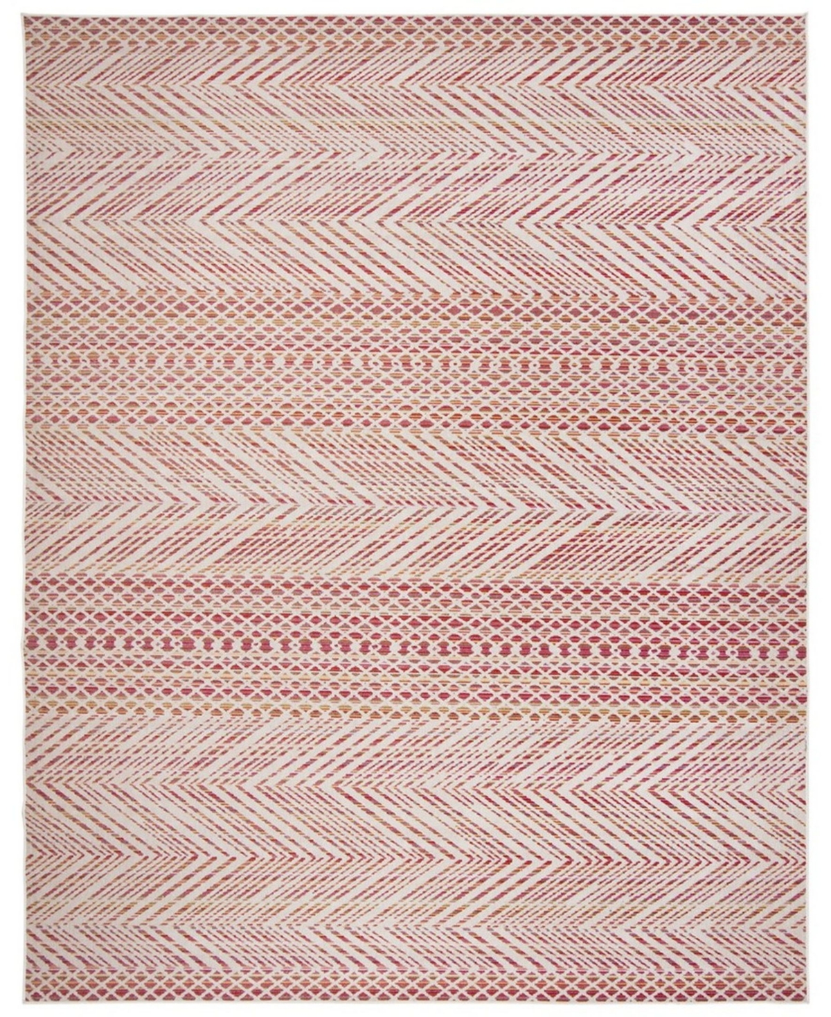 Safavieh Montage Pink and Multi 8' x 10' Outdoor Area Rug - Pink