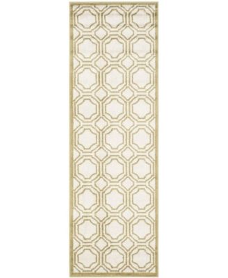 Amherst Ivory and Light Green 2'3" x 7' Runner Area Rug