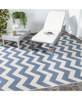 Courtyard CY6244 Blue and Beige 8' x 11' Sisal Weave Outdoor Area Rug