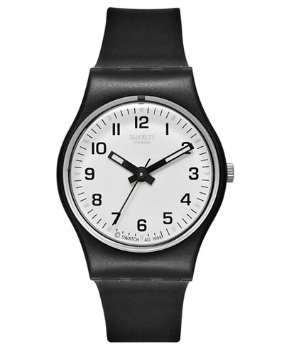 Swatch Watch, Women's Swiss Something New Black Strap 25mm LB153
