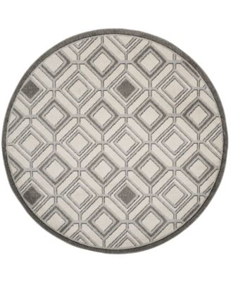 Amherst Ivory and Light Gray 7' x 7' Round Area Rug