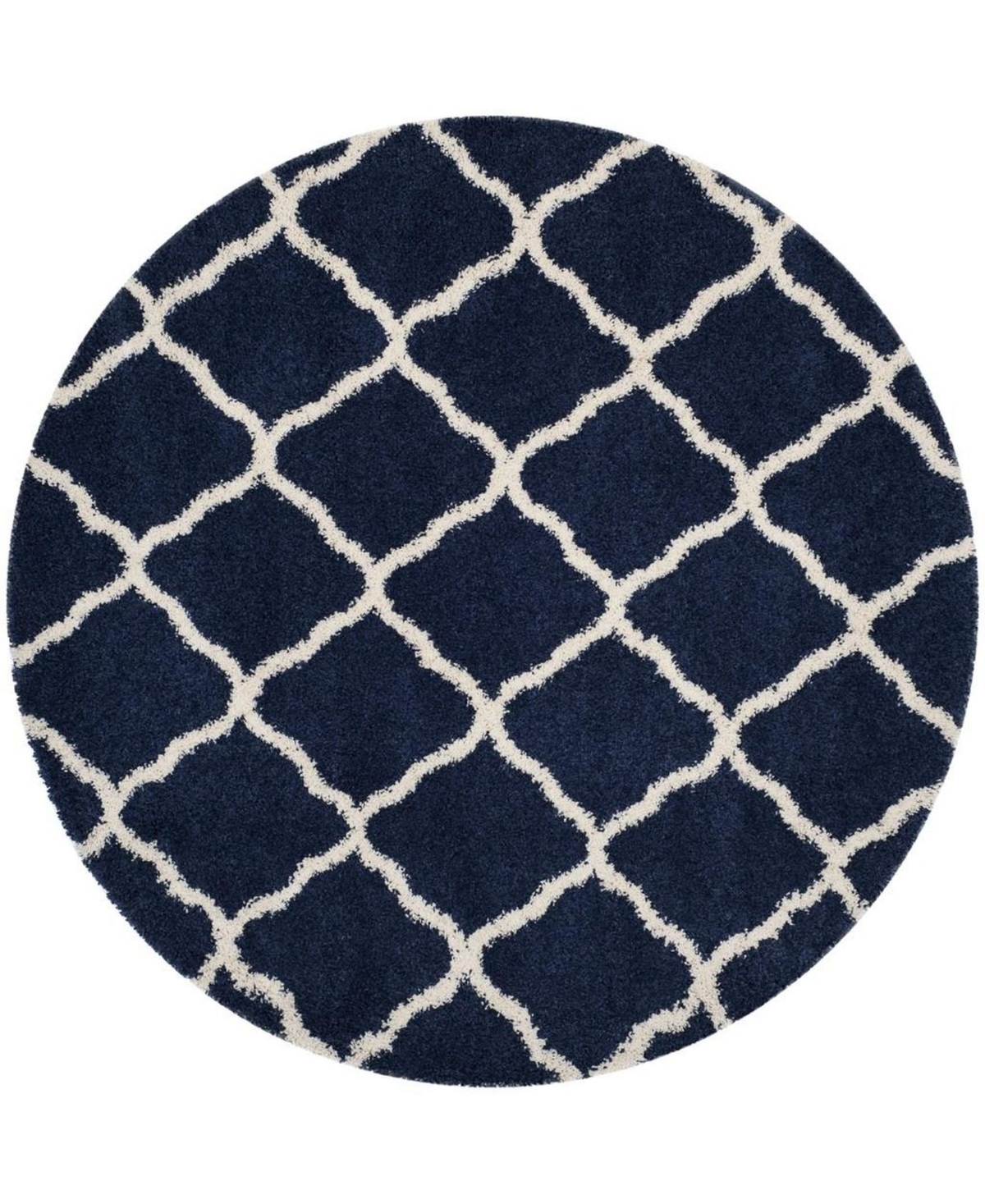 Safavieh Hudson 7' x 7' Round Area Rug - Navy/Ivory