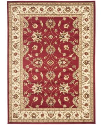 Lyndhurst LNH553 Red and Ivory 5'3" x 7'6" Area Rug