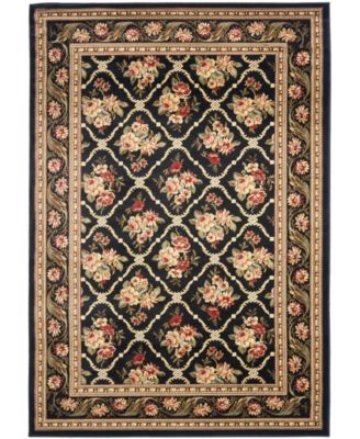 Lyndhurst LNH556 Black 5'3" x 7'6" Area Rug