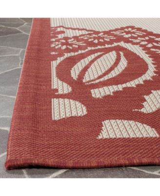 Courtyard CY6139 Beige and Red 8' x 11' Sisal Weave Outdoor Area Rug