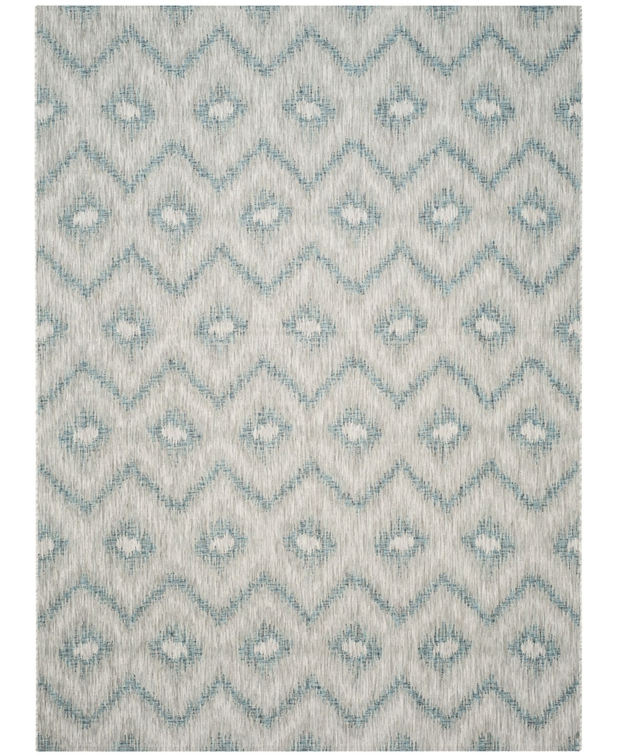 Safavieh Courtyard Gray and Blue 8' x 11' Outdoor Area Rug - Grey / Blu