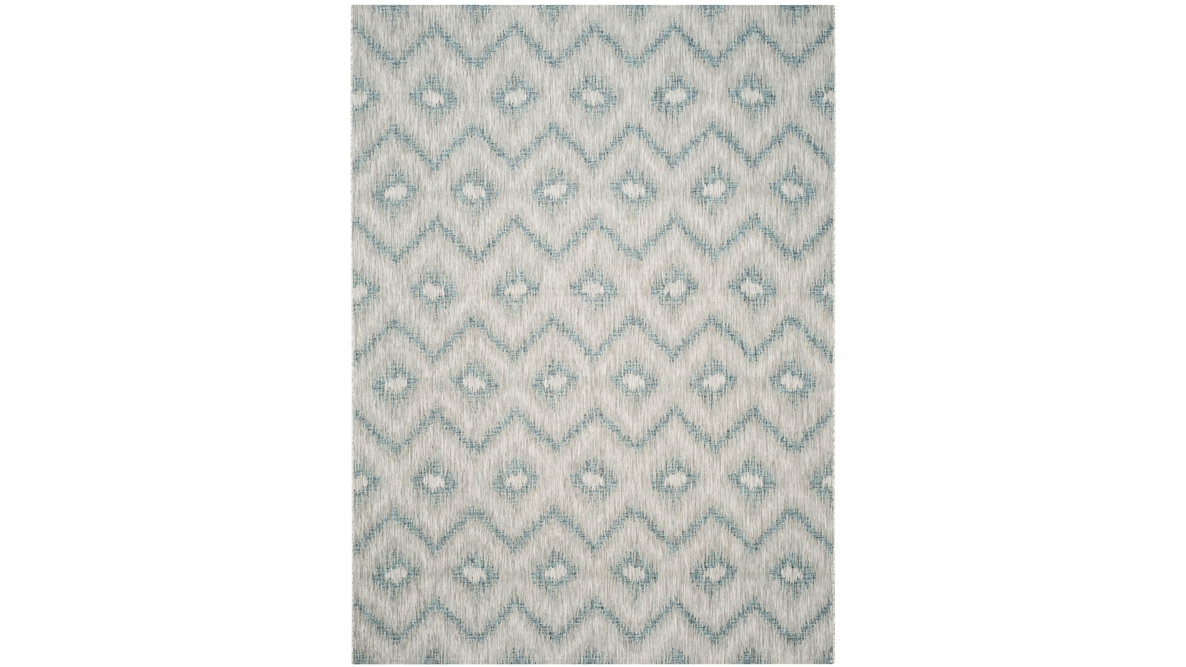 Safavieh Courtyard CY8463 Gray and Blue 8' x 11' Outdoor Area Rug