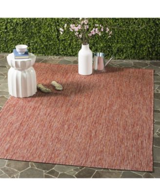 Courtyard CY8520 Red 5'3" x 7'7" Sisal Weave Outdoor Area Rug