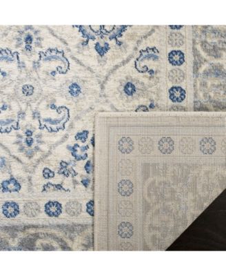 Brentwood BNT870 Light Gray and Blue 5'3" x 7'6" Area Rug