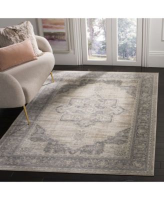 Brentwood BNT865 Cream and Gray 5'3" x 7'6" Area Rug