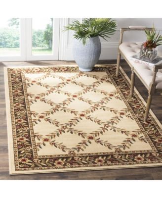 Lyndhurst LNH557 Ivory and Brown 5'3" x 7'6" Area Rug