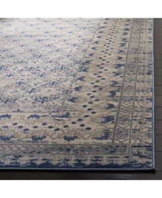 Brentwood BNT899 Light Gray and Blue 5'3" x 7'6" Area Rug