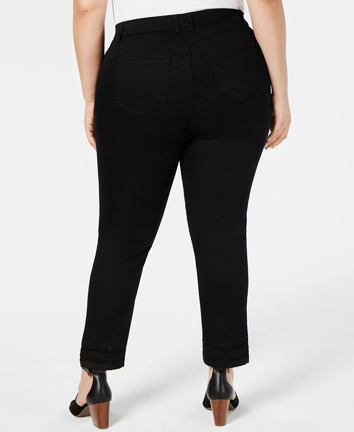Style & Co Plus Size Crochet-Trim Pants, Created for Macy's - Macy's