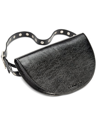 Calvin Klein Crinkle Patent Leather Belt Bag - Macy's