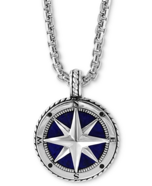 image of Effy Men-s Lapis Lazuli (14-1/2mm) Compass 22