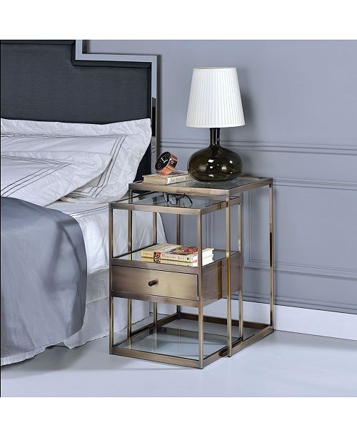 Acme Furniture Enca 2Piece Nesting Tables Set & Reviews Furniture
