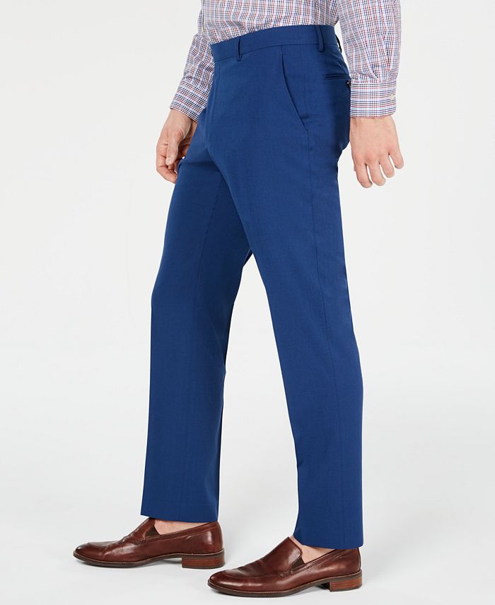 Tommy Hilfiger Men's ModernFit THFlex Stretch Blue Neat Tic Suit Macy's