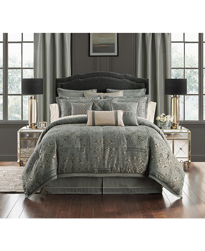 Waterford Dimitrios Charcoal Reversible California King 4 Piece Comforter Set & Reviews