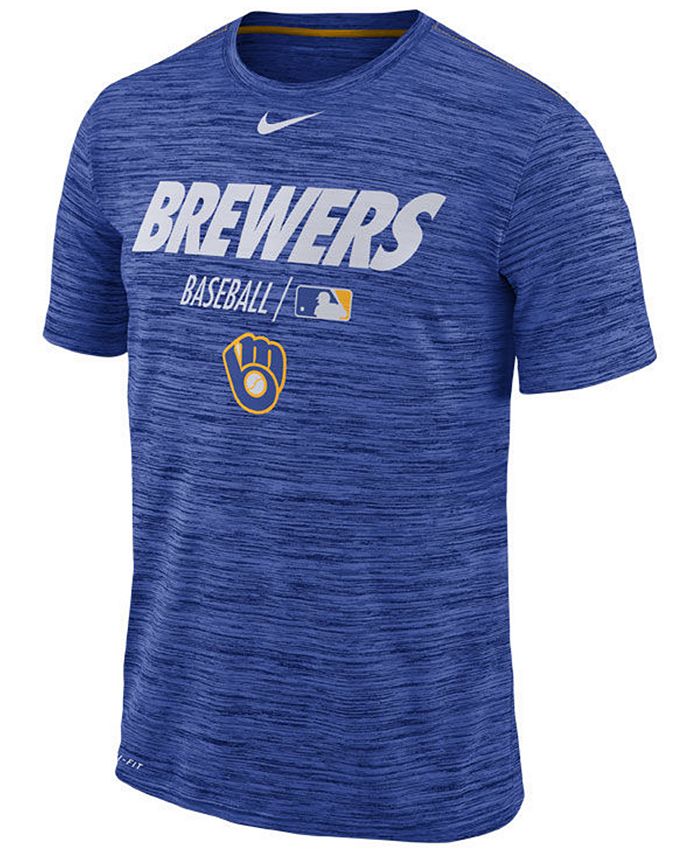 Nike Men's Milwaukee Brewers Velocity Team Issue T-Shirt - Macy's