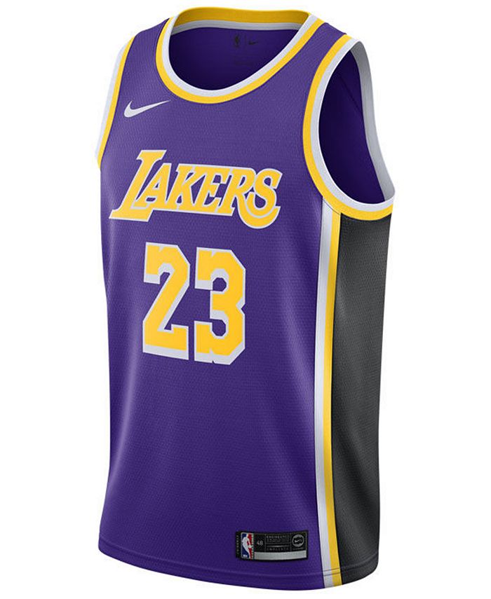 Nike Men's LeBron James Los Angeles Lakers Statement Swingman Jersey ...