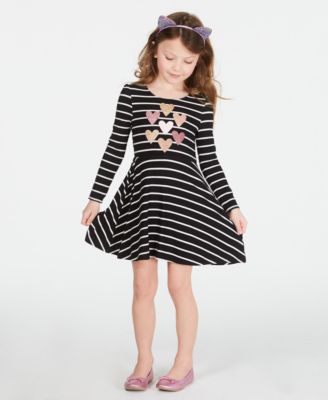 Epic Threads - Little Girls Striped Hearts Criss-Cross Dress