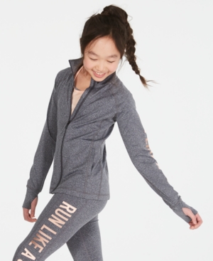 image of Ideology Big Girls Run Girl Zip-Up Jacket, Created for Macy-s