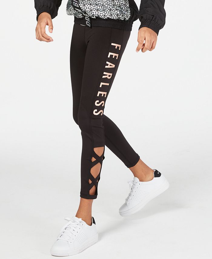 ID Ideology Big Girls Fearless Caged Leggings, Created for Macy's - Macy's