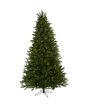 Nearly Natural 7.5' Rembrandt Christmas Tree W/clear Lights In Green