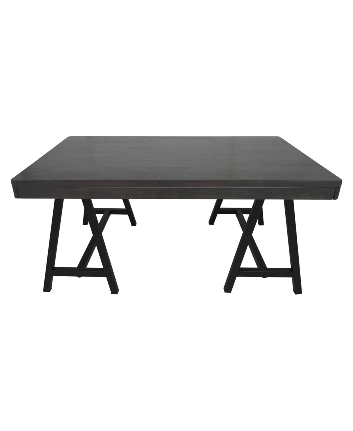 Noble House Hunter Rubberwood Farmhouse Coffee Table In Grey