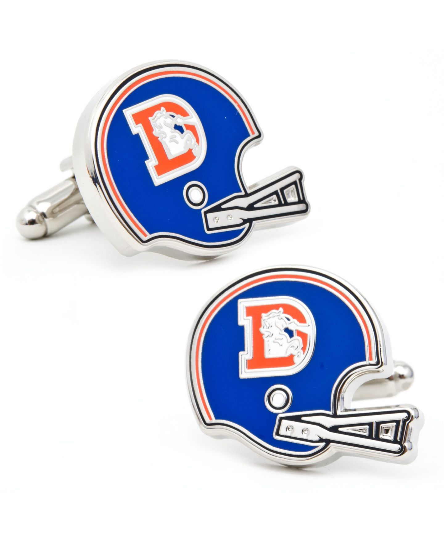 Мужские запонки Cufflinks Inc. Retro Denver Broncos Helmet Cufflinks — фото 1