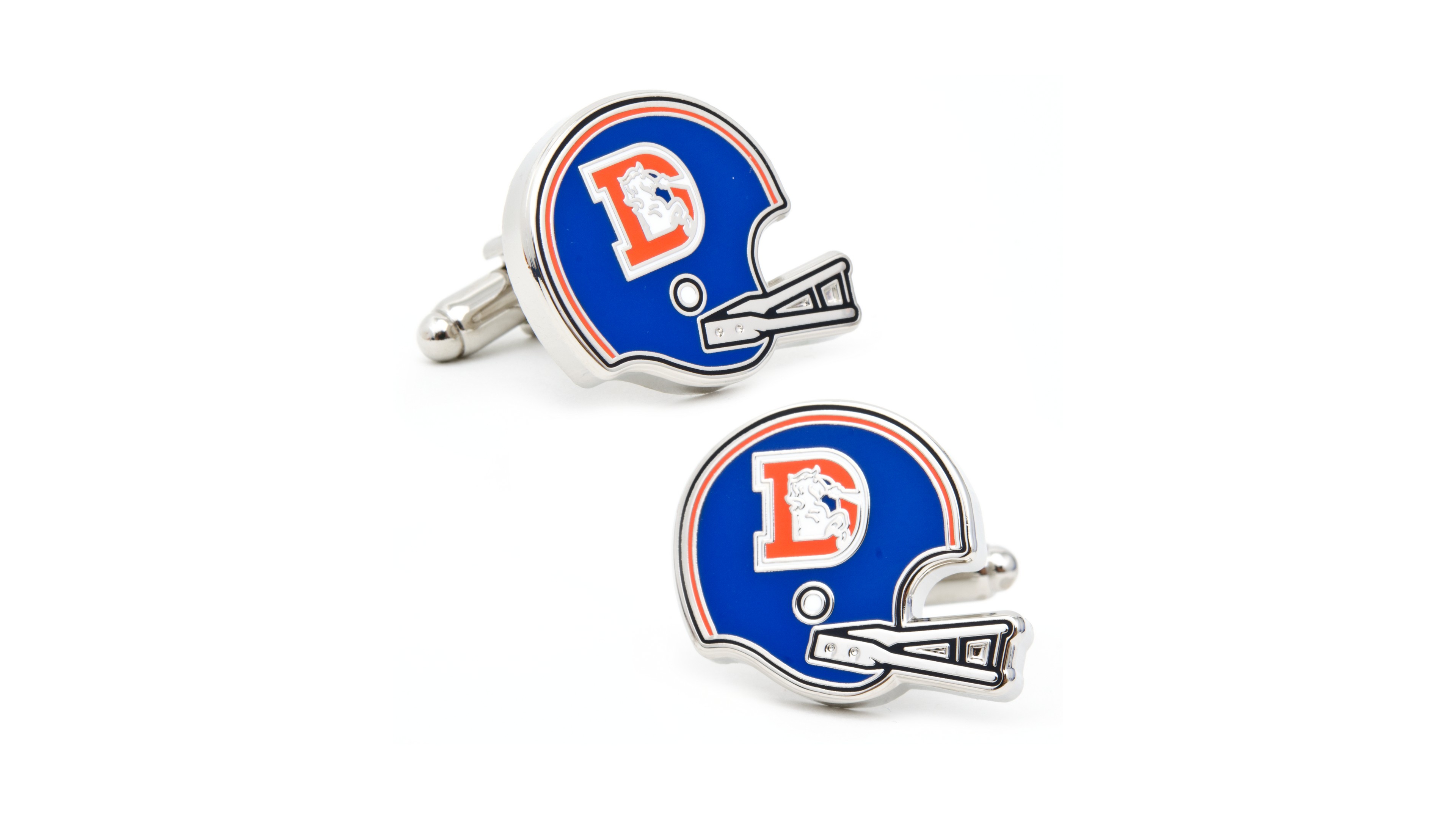 Retro Denver Broncos Helmet Cufflinks
