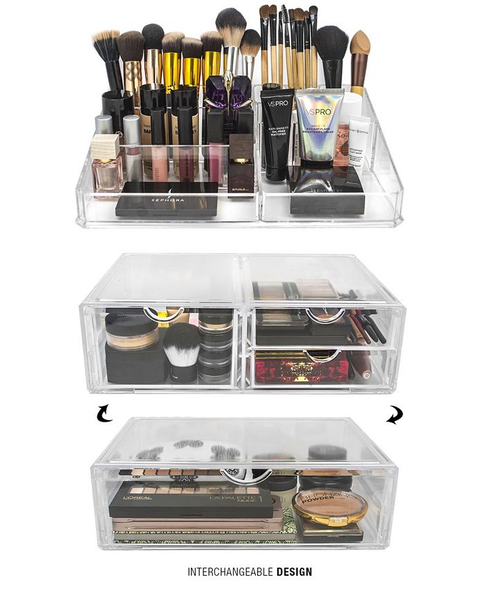 Sorbus Cosmetics Makeup and Jewelry Storage Case Display Sets Style 1