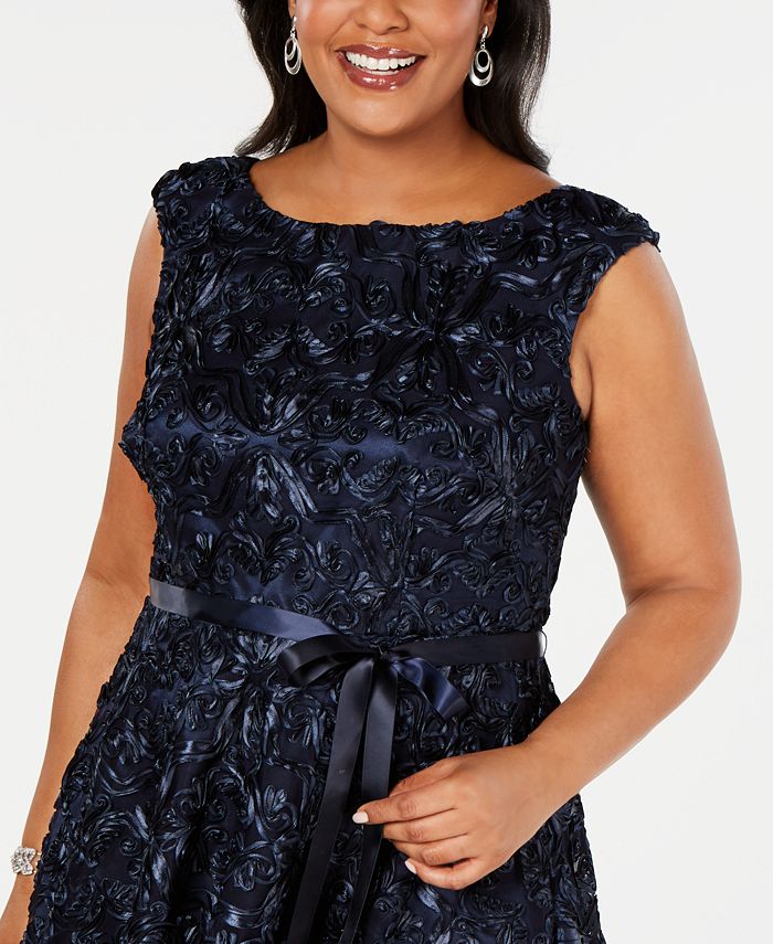 Alex Evenings Plus Size Sleeveless Embroidered Dress - Macy's