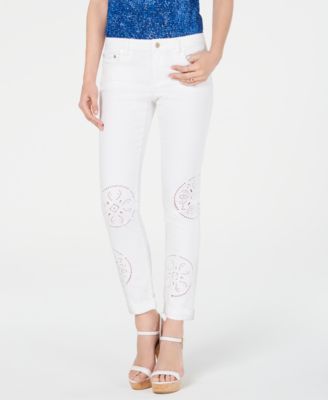 michael kors embroidered jeans