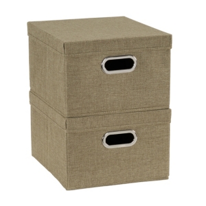 HOUSEHOLD ESSENTIALS 2-PC. MOSS STORAGE BOX SET