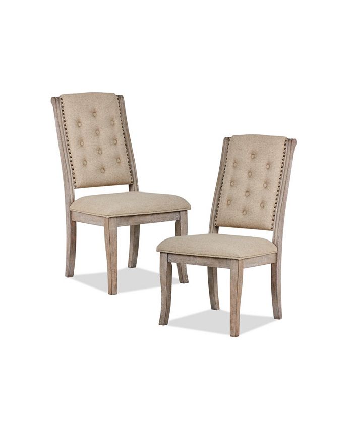 Furniture Finch Elmhurst Tufted Dining Chairs (Set of 2) Macy's