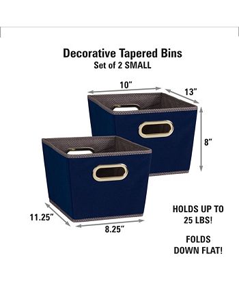 Household Essentials - Set of 2 Small Tapered Bins