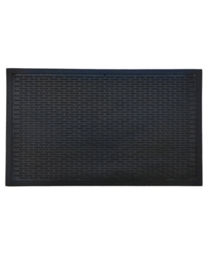 Home & More Ridge Scraper Rubber Doormat, 36" X 60" In Black