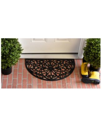 Iris Rubber Doormat, 18" x 30"